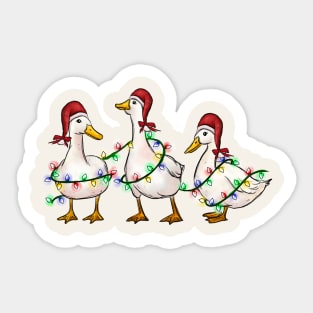 Christmas Ducks Sticker